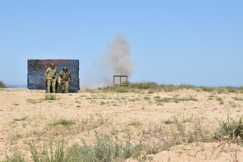 Завершился полевой выход бойцов каспийского ОМОН Росгвардии