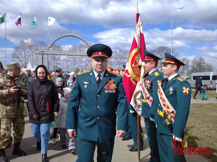 В преддверии Дня Победы личный состав лесновского полка принял участие в торжественном открытии парка патриотического воспитания