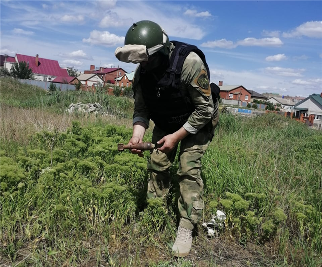 В Калмыкии сотрудники Росгвардии обезвредили артиллерийскую мину времен войны