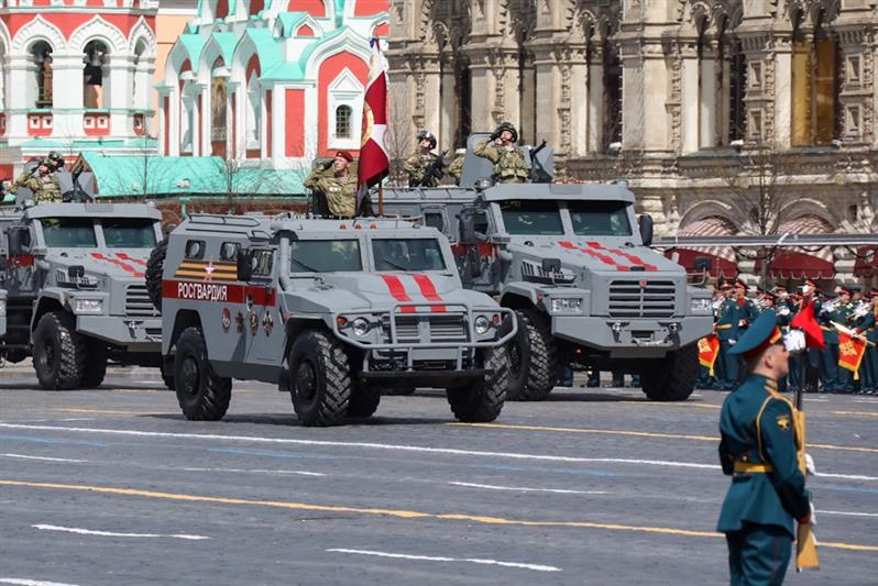 Военнослужащие Росгвардии приняли участие в генеральной репетиции военного парада в честь Дня Победы