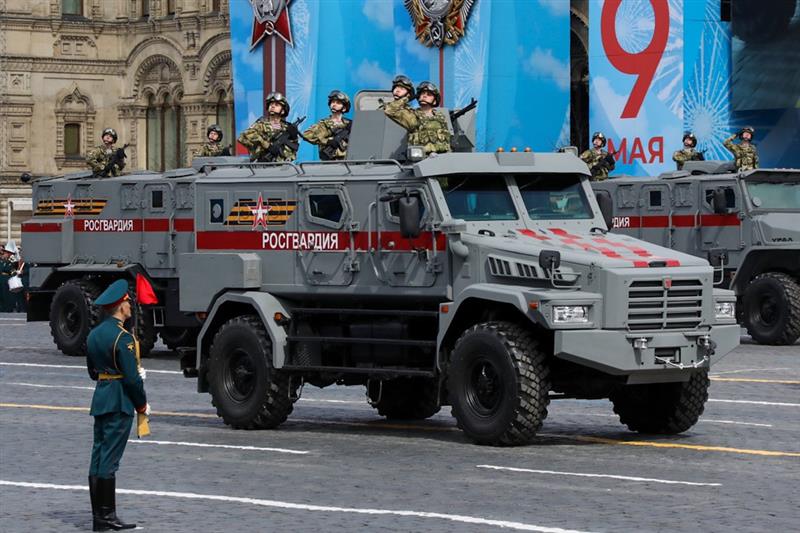 Военнослужащие Росгвардии приняли участие в генеральной репетиции военного парада в честь Дня Победы