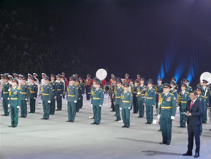  Оркестры Северо-Западного округа Росгвардии поздравили петербуржцев с Днём города