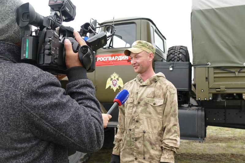 Команда Росгвардии преодолела первый этап военного ралли в Туве