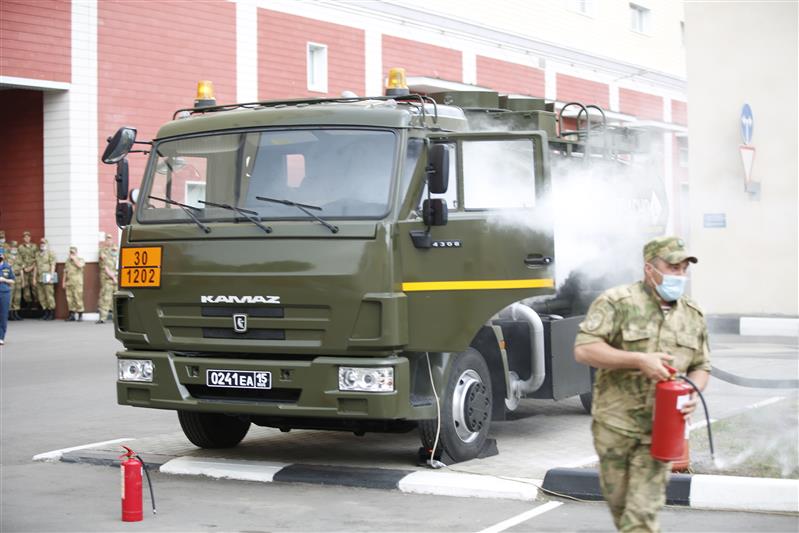 В Центральной войсковой комендатуре Росгвардии прошло пожарно-тактическое учение