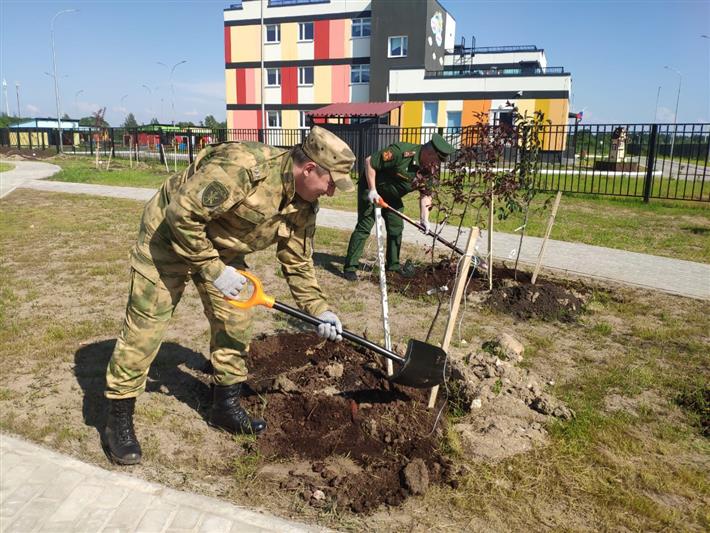 Новгородские росгвардейцы приняли участие в международной акции «Сад памяти»