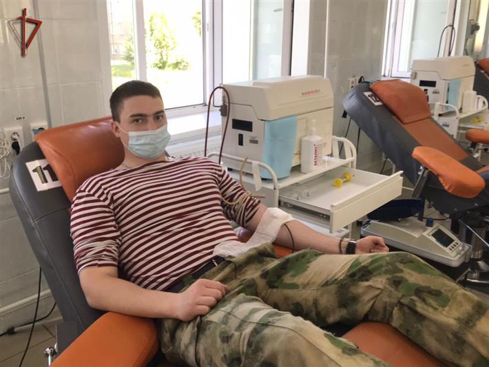 В Иркутской области военнослужащие Росгвардии вновь стали донорами крови
