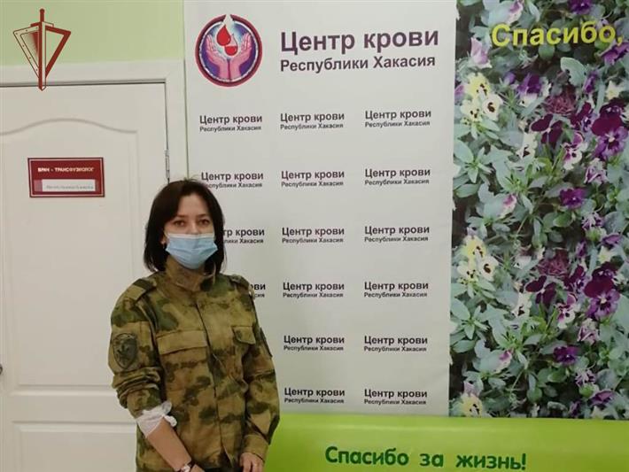 Сотрудники Росгвардии из Хакасии приняли участие в донорской акции «От сердца к сердцу»