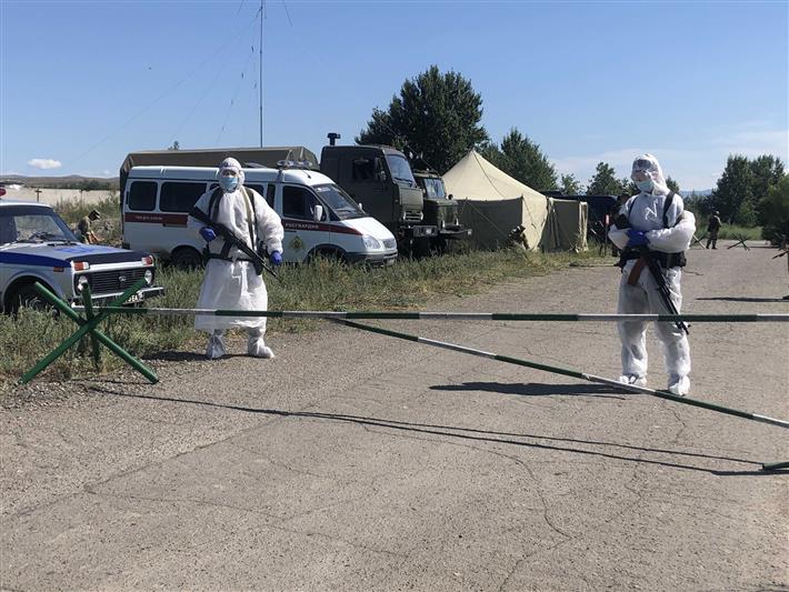 В рамках учения «Заслон - 2021» Росгвардия провела комплексную тренировку  в Туве 
