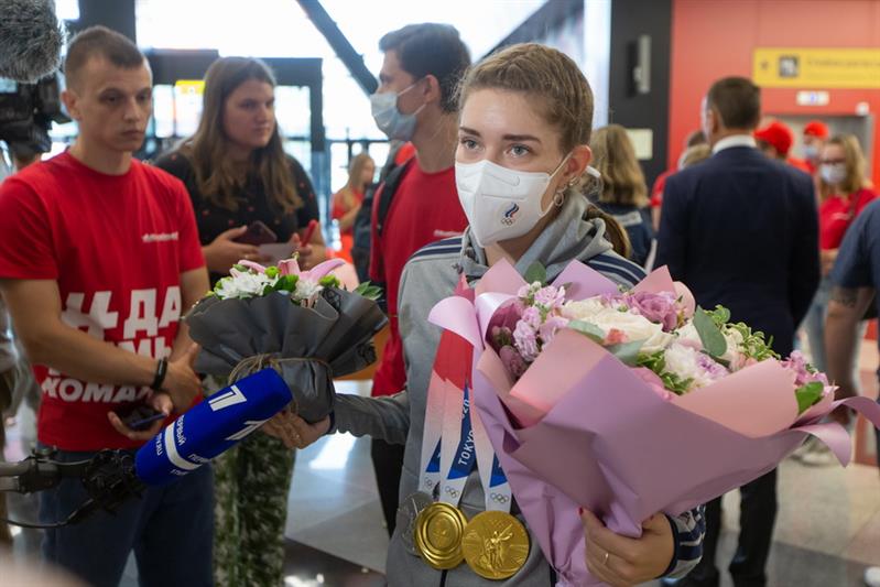 Российские олимпийцы – спортсмены Росгвардии вернулись из Токио