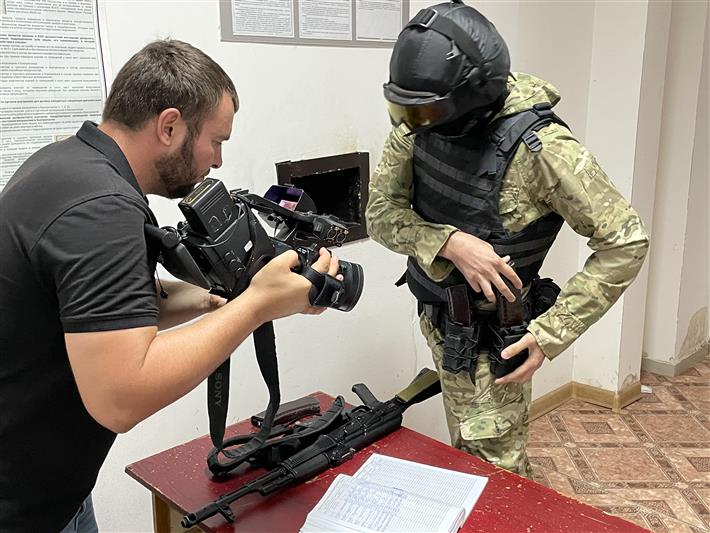 Журналисты Ингушетии сняли сюжет о дежурной службе Росгвардии