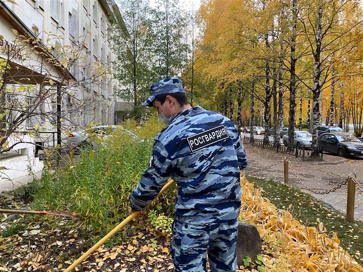 Акцию «Зеленая Россия» поддержали росгвардейцы в Сыктывкаре