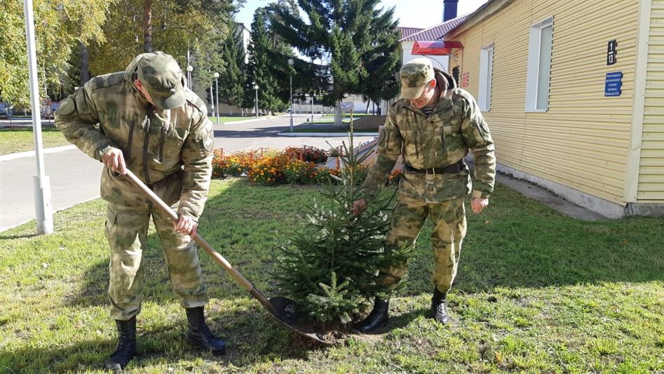 Акцию «Зеленая Россия» поддержали росгвардейцы в Ангарске