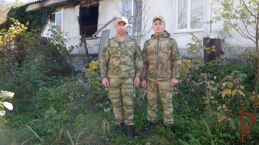 При содействии росгвардейцев в Кабардино-Балкарии ликвидирован пожар в частном доме