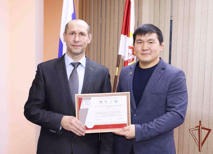 Начальник якутского управления Росгвардии получил благодарность от регионального центра тестирования ВФСК ГТО 