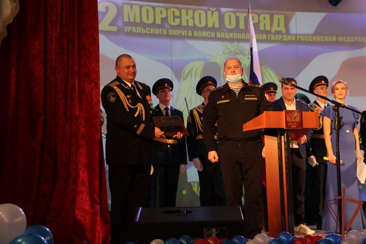 Состоялись торжественные мероприятия, посвященные 15-летию  морского отряда Уральского округа Росгвардии