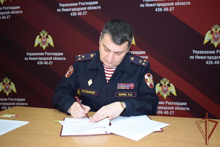 В Нижнем Новгороде подписано соглашение о сотрудничестве регионального Управления Росгвардии, образовательных учреждений и организации «Краповый берет»