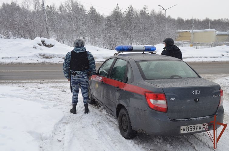 В Мончегорске сотрудники Росгвардии задержали нетрезвого водителя