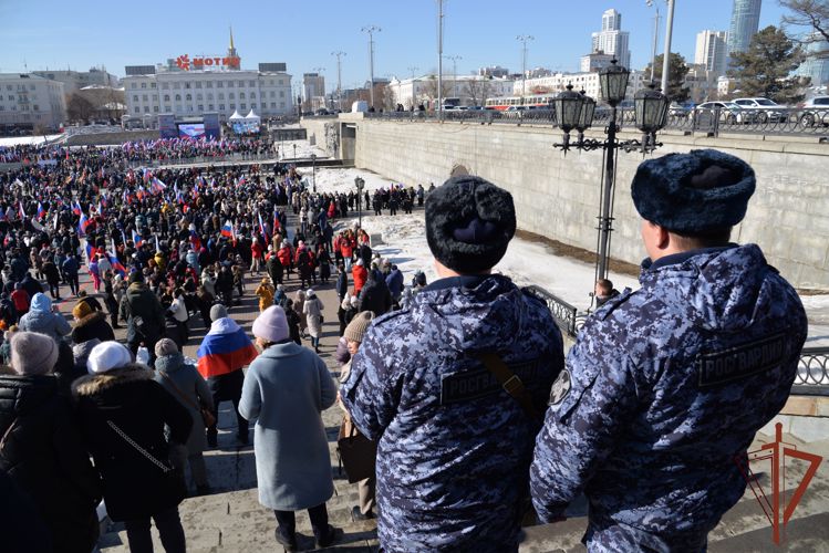 Росгвардия на Урале обеспечила безопасность мероприятий акции  «Крымская весна» 