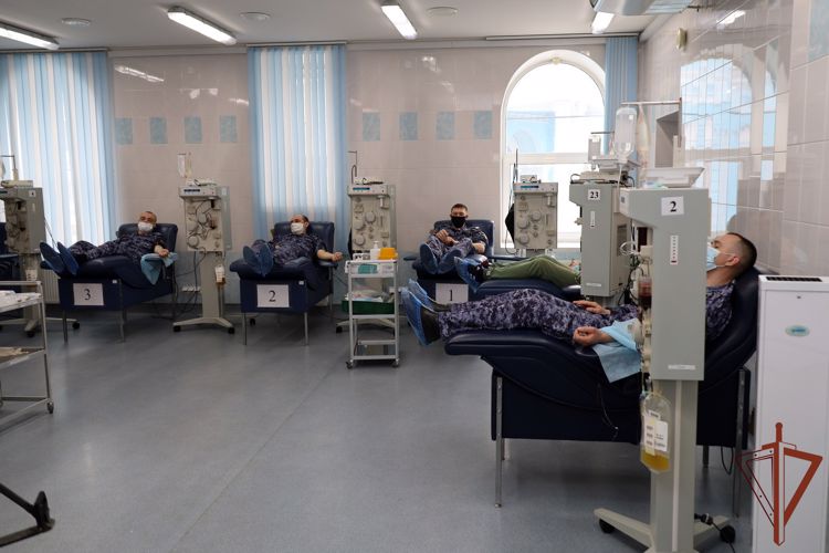 В преддверии профессионального праздника росгвардейцы приняли участие в донорской акции  (видео)