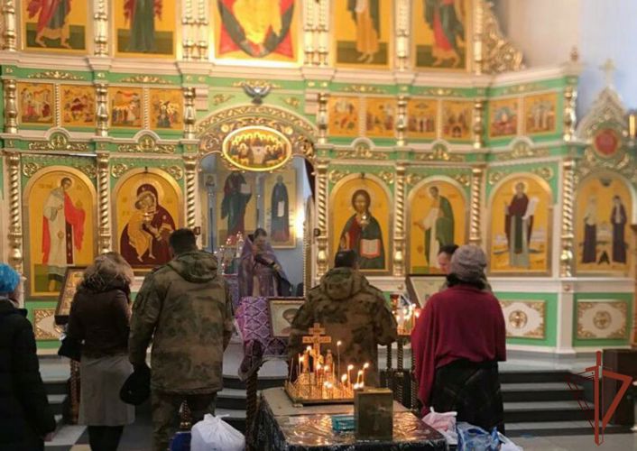 Росгвардейцы приняли участие в литургии за задравие военнослужащих, участвующих в специальной операции