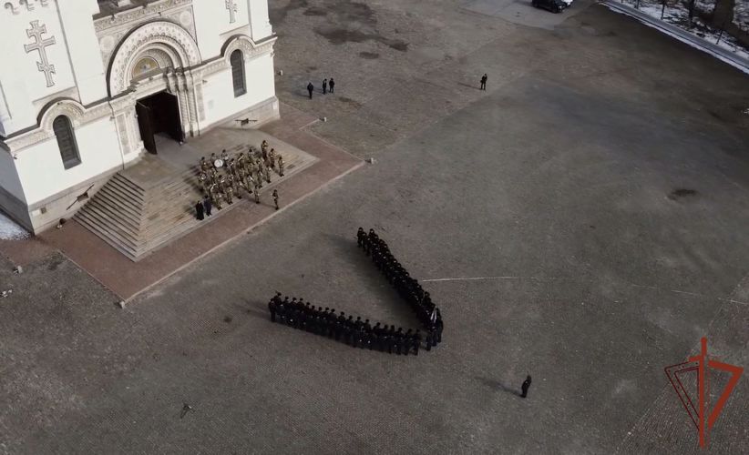 Военный оркестр в Ростовской области поддержал участвующих в специальной операции росгвардейцев