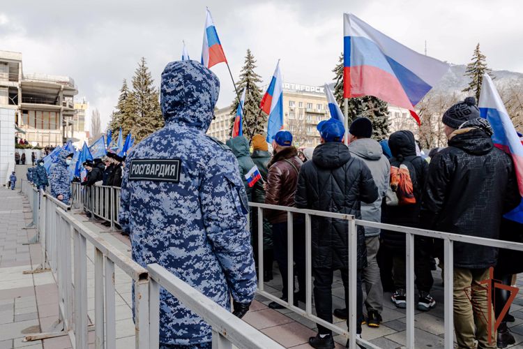 Оркестр Росгвардии выступил на концерте в Пятигорске по случаю годовщины воссоединения Крыма с Россией