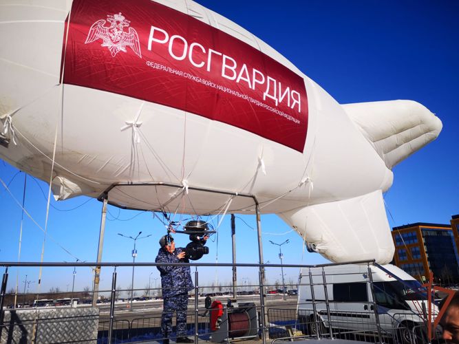 На выставке «ЭКСПОТЕХНОСТРАЖ» авиация Росгвардии показала работу аэростата