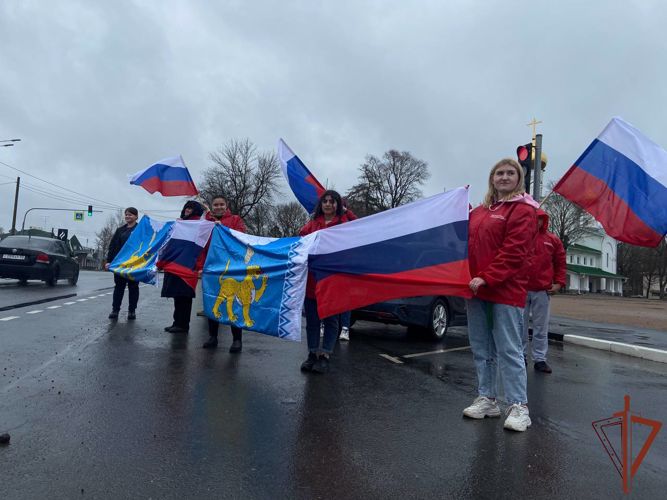 В Пскове встретили вернувшихся со специальной военной операции росгвардейцев