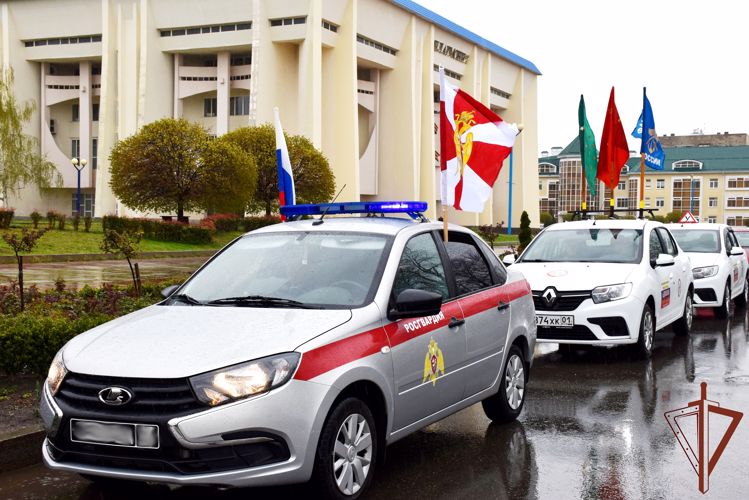 Росгвардия поддержала патриотический автопробег в Адыгее