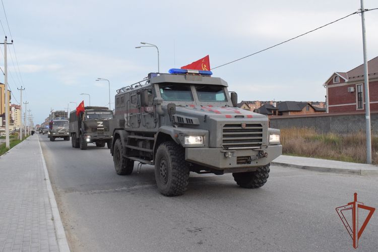  В Дагестане встретили вернувшихся с выполнения задач росгвардейцев 