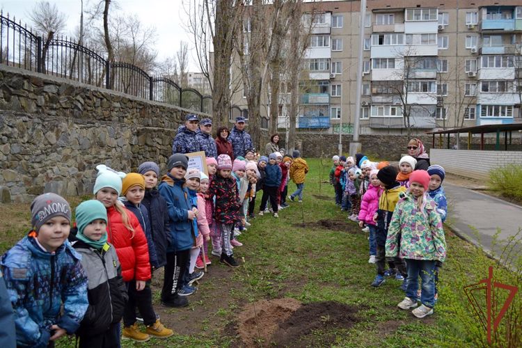 Росгвардейцы высадили Аллею в честь спецподразделений в Воронежской области