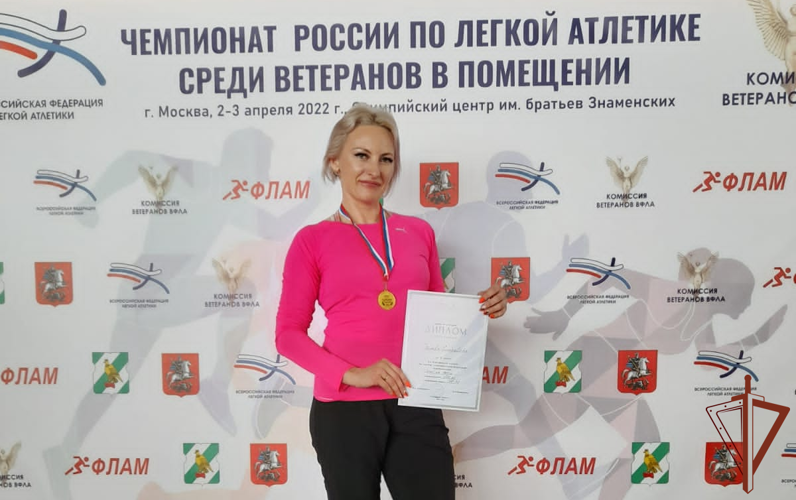 Трехкратной чемпионкой России по легкой атлетике стала военнослужащая Росгвардии из Крыма