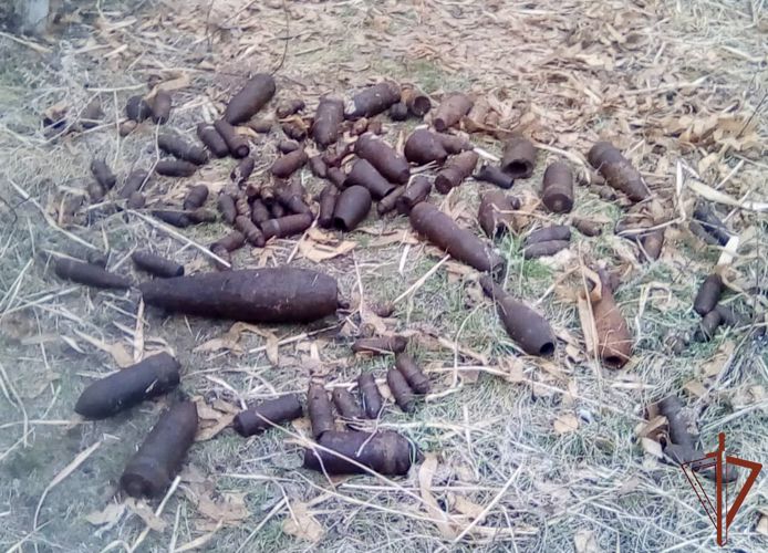 Взрывотехники ОМОН Росгвардии обезвредили свыше ста боеприпасов, найденных у берега озера в Зауралье