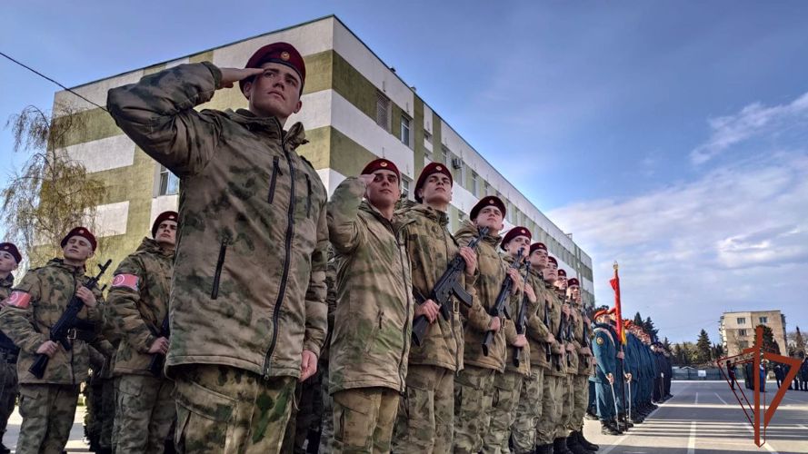 Военнослужащие Росгвардии готовятся к параду Победы  в Крыму и Севастополе(видео)