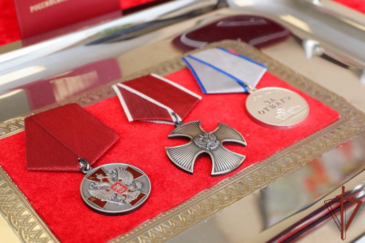 Отличившимся во время спецоперации росгвардейцам вручили государственные награды