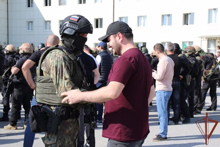  В Кабардино-Балкарии встретили росгвардейцев, выполнявших задачи вне пунктов постоянной дислокации