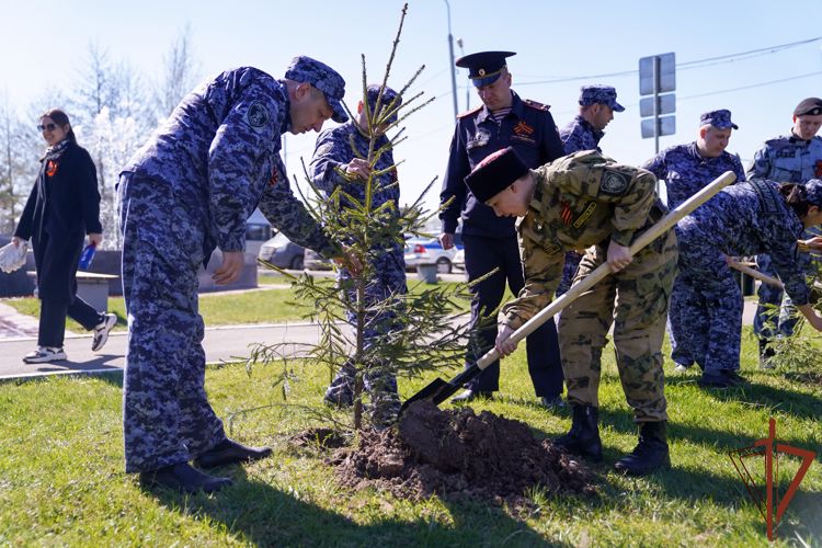 Росгвардейцы приняли участие во всероссийской акции «Лес Победы» в Москве (фото, видео)
