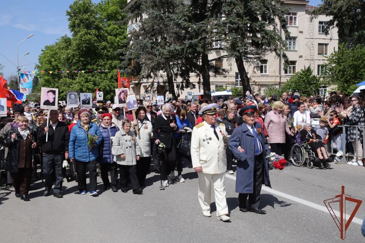 Росгвардейцы стали участниками парада Победы в Пятигорске