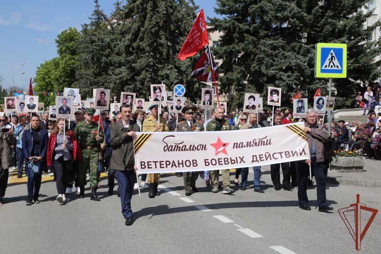 Росгвардейцы стали участниками парада Победы в Пятигорске