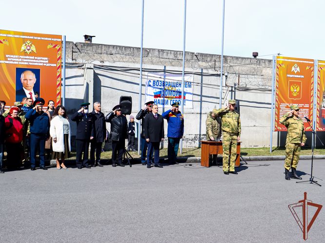 В Республике Алтай встретили бойцов Росгвардии, выполнивших задачи вне пунктов постоянной дислокации