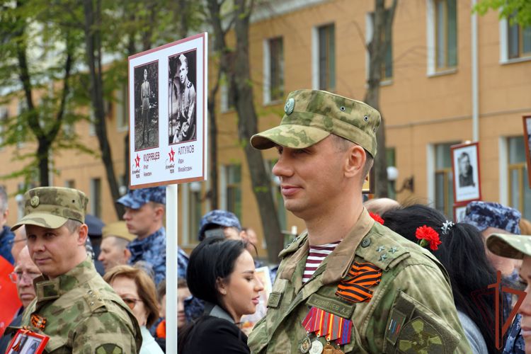 В рядах «Бессмертного полка» прошли росгвардейцы Центрального округа  