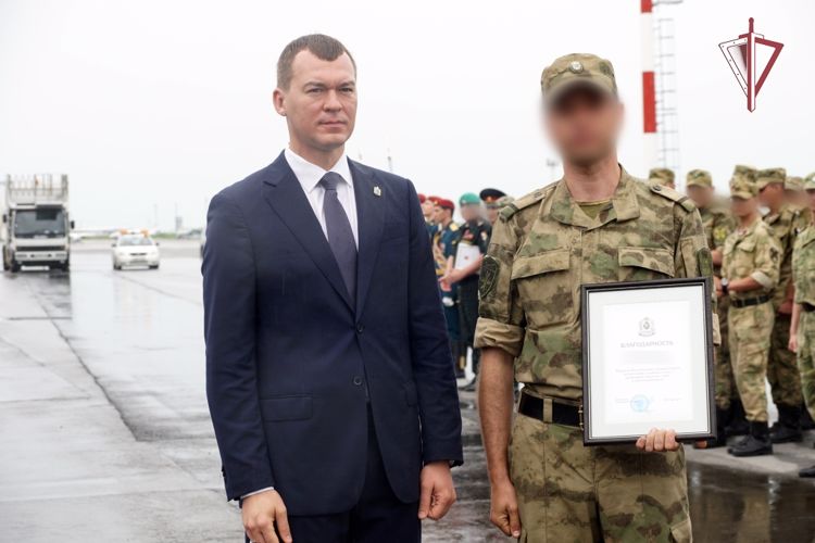 В Хабаровск вернулись военнослужащие Росгвардии из командировки