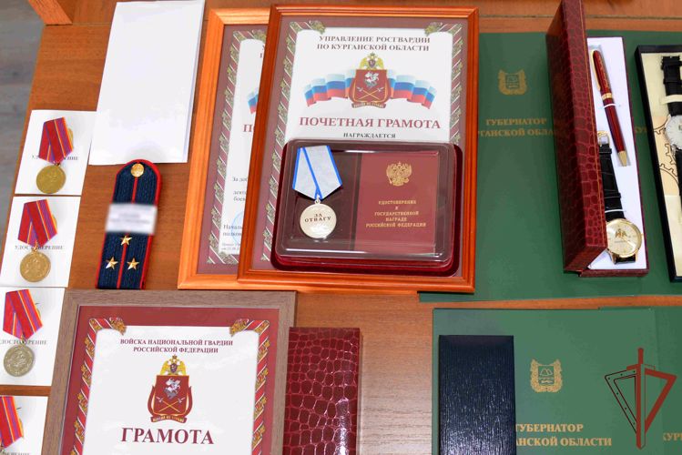 Госнаграды вручены в Кургане росгвардейцам-участникам спецоперации 