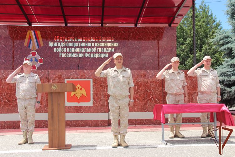  Отдельный батальон связи грозненского соединения Росгвардии отметил 22-ю годовщину
