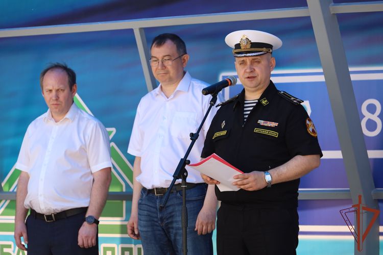 Торжественная церемония спуска на воду судна для Росгвардии состоялась в Татарстане