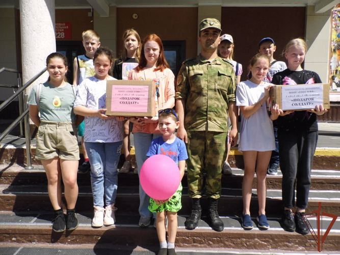Ученики подшефной школы Росгвардии из Томской области поддержали участников спецоперации 