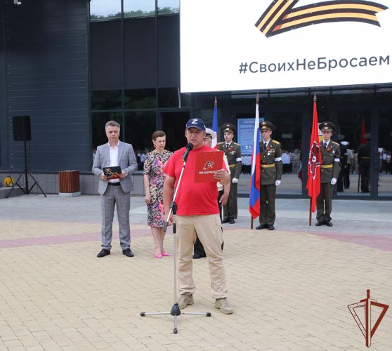  Участников Всероссийского патриотического автомарша встретили росгвардейцы в Пятигорске 