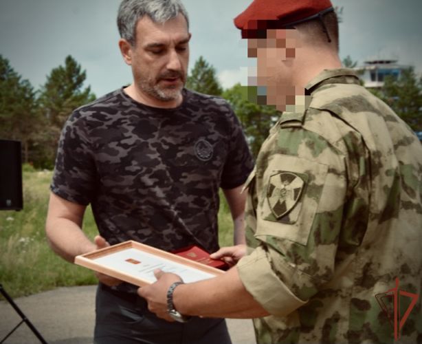В Благовещенске встретили вернувшихся из командировки сотрудников спецподразделения Росгвардии