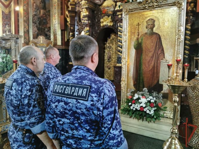 В день Крещения Руси росгвардейцы Сибири почтили память небесного покровителя ведомства