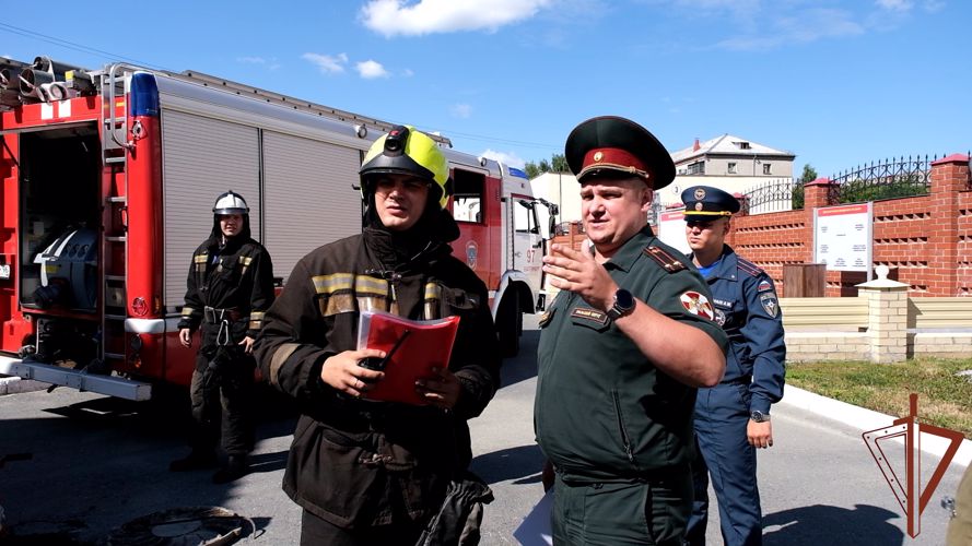 В Уральском округе Росгвардии состоялись пожарно-тактические занятия